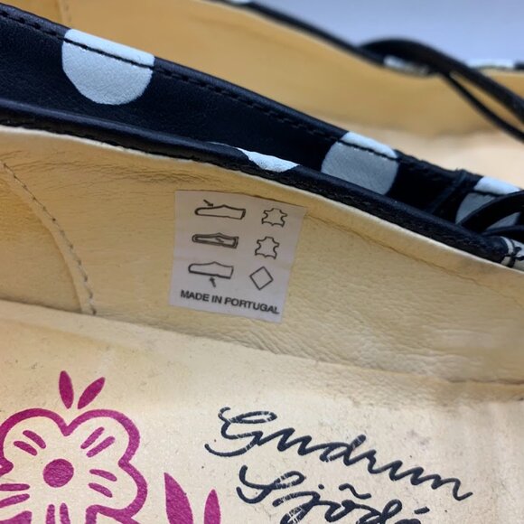 Gudrun Sjoden Black with white polka dot shoes size 38 - Picture 6 of 9
